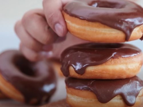 doughnut pancakes with doughnut glaze syrup recipe