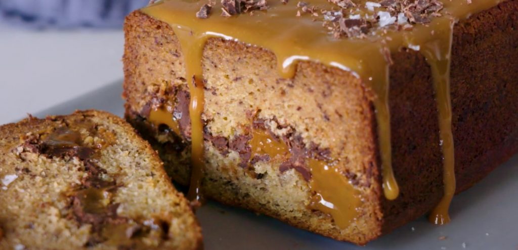 caramel swirl chocolate chip banana bread recipe