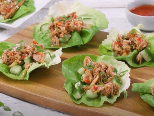 asian tuna salad lettuce cups recipe