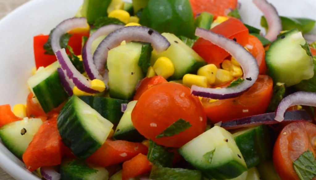 cucumber tomatoes salad dressing recipe