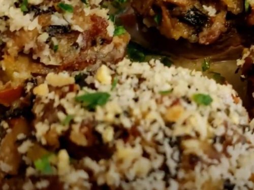 stuffed mushrooms with broccoli rabe and sausage recipe