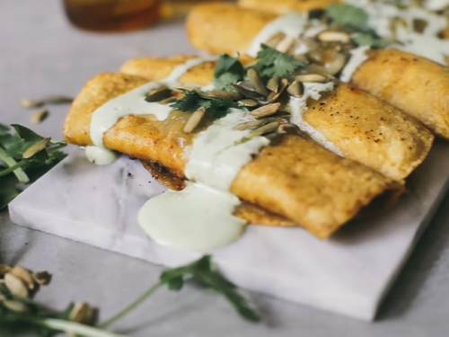 baked sweet potato taquitos recipe