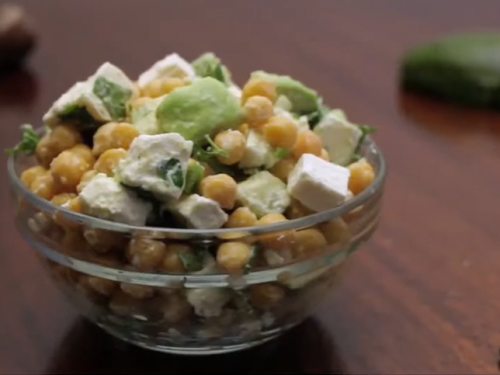 balsamic chickpea, avocado + feta salad recipe