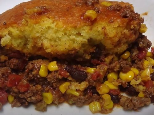 Beef and Cornbread Casserole Recipe