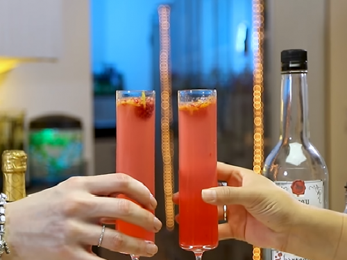 blood orange french 75 cocktail recipe