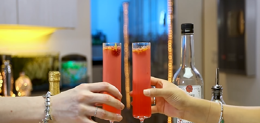 blood orange french 75 cocktail recipe