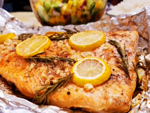 broiled salmon with rosemary recipe