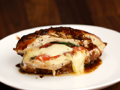 caprese stuffed balsamic chicken recipe