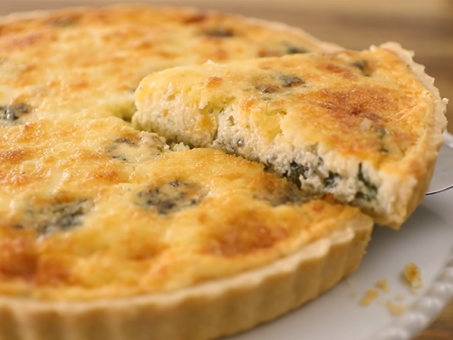 cheesy spinach quiche recipe