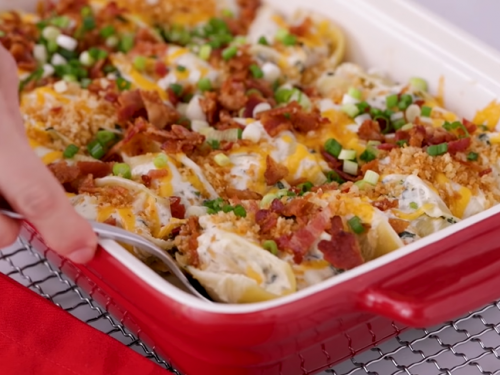 chicken bacon ranch stuffed shells recipe