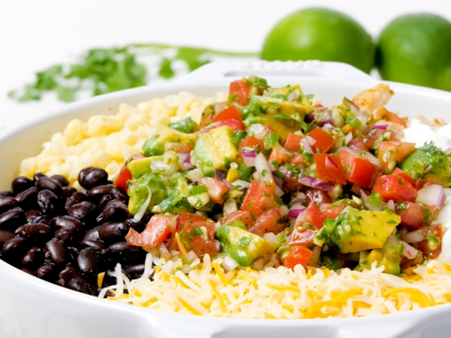 chicken burrito bowls with avocado salsa recipe