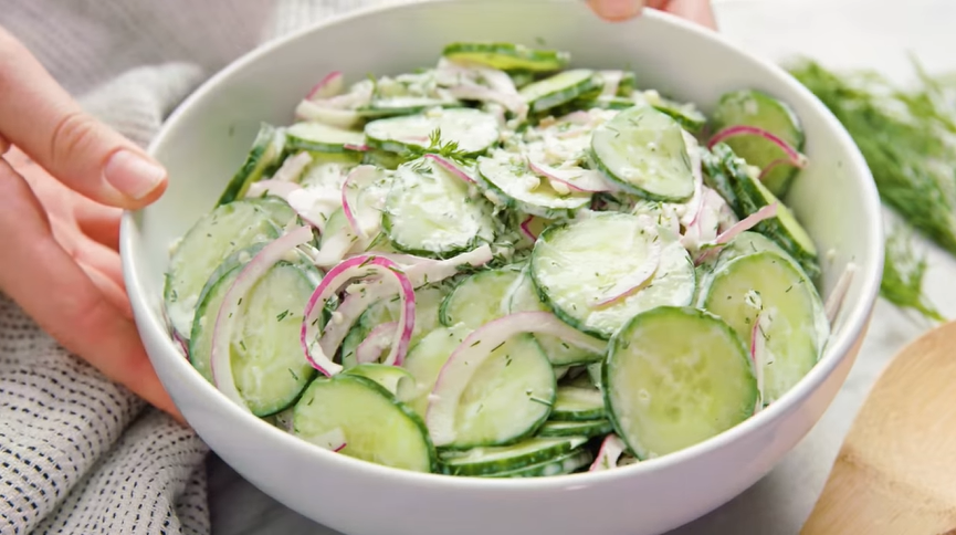 creamy cucumber salad recipe