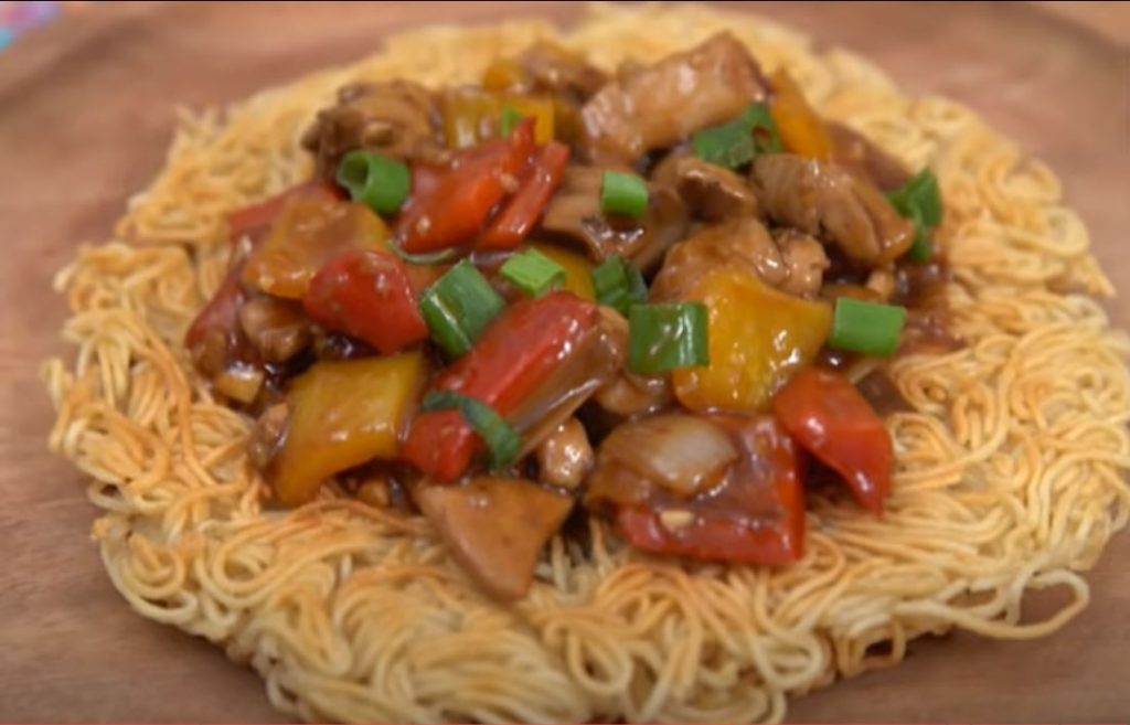 crispy noodle cake recipe