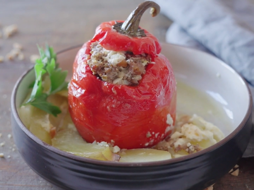 crock pot picadillo stuffed peppers recipe