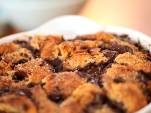 dark chocolate chunk bread pudding recipe