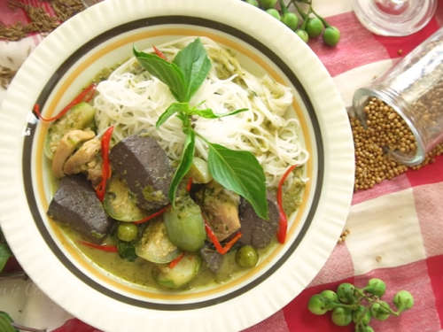 easy thai green curry noodles recipe