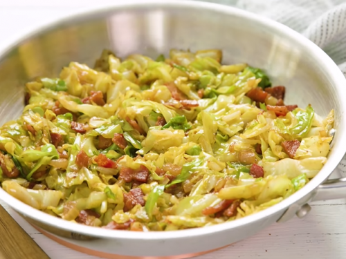 fried cabbage and bacon recipe