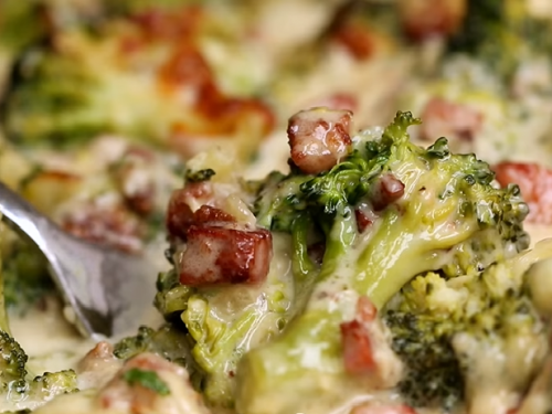 garlic parmesan broccoli and bacon recipe