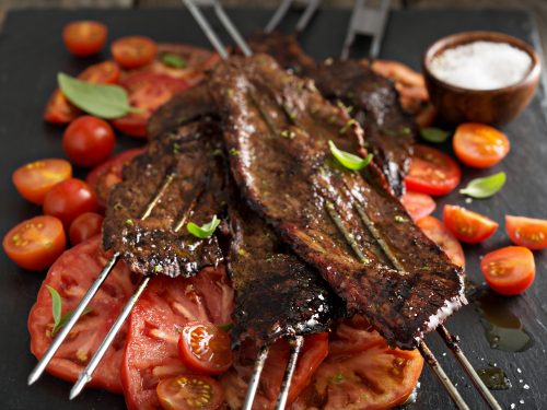 grilled skirt steak skewers recipe