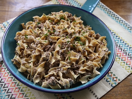 ground beef stroganoff recipe