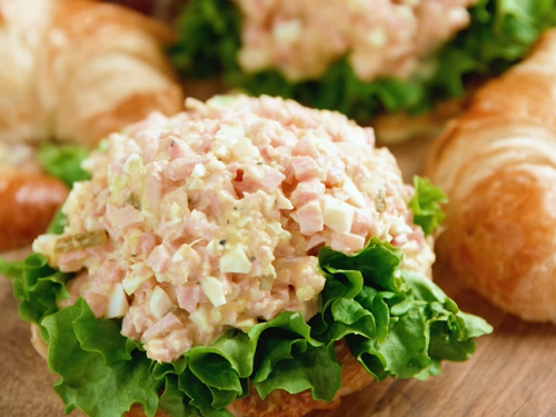 ham and cheese salad with homemade ranch dressing recipe