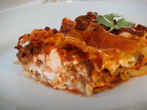 Healthier Meat Lasagna Recipe