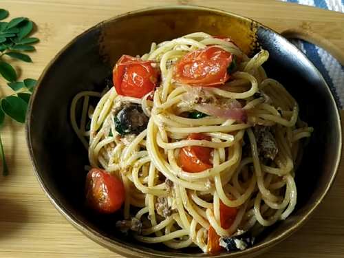 healthy lemon parmesan sardine pasta recipe