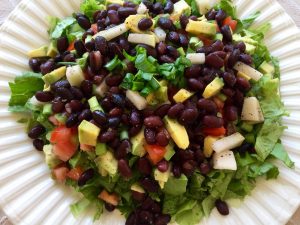 kale, black bean, and avocado burrito bowl recipe