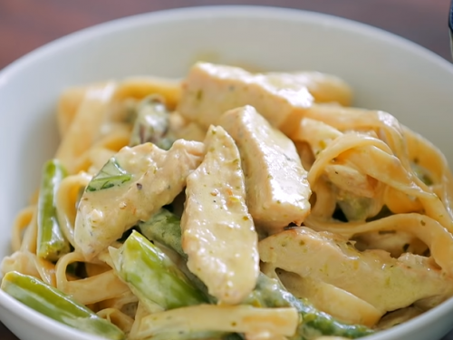 lemon asparagus chicken pasta recipe