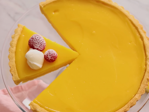 lemon tart with a buttery shortbread crust recipe