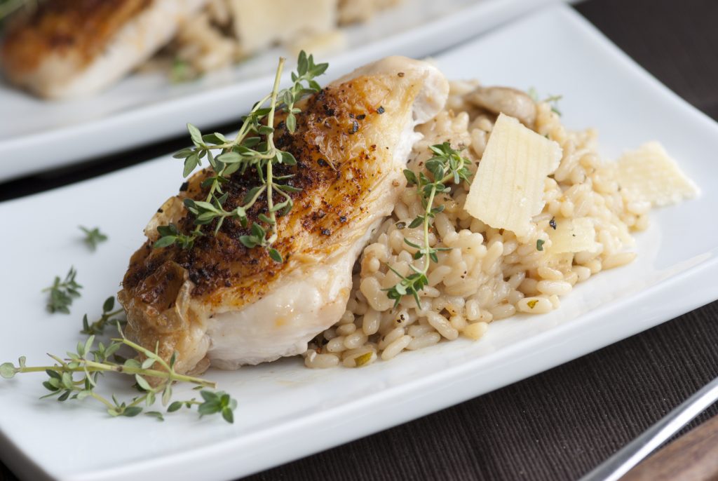 mushroom and chicken risotto recipe