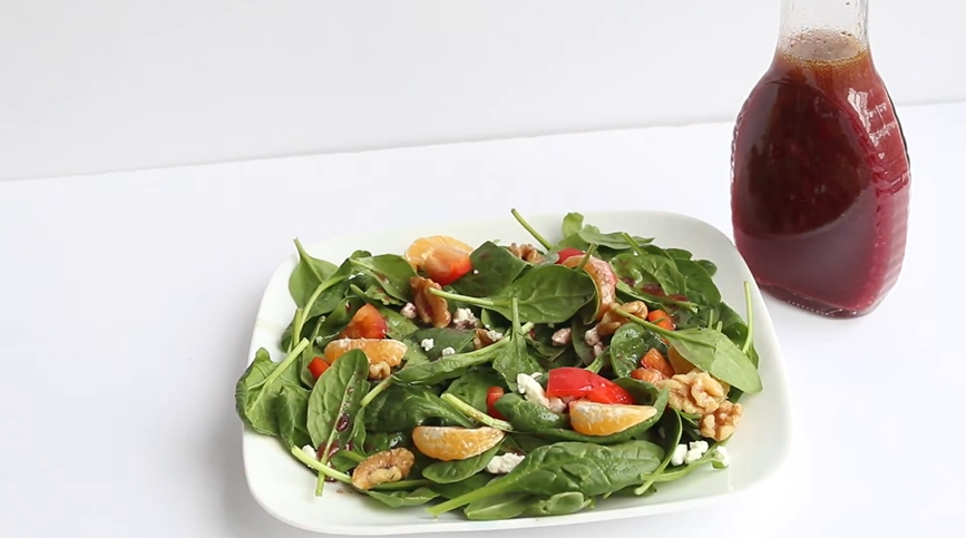 pomegranate salad with honey-cider vinaigrette recipe