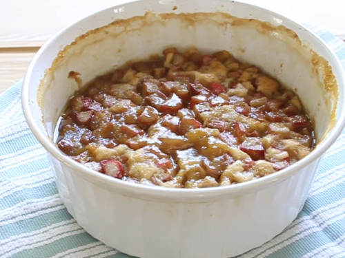 rhubarb pudding recipe