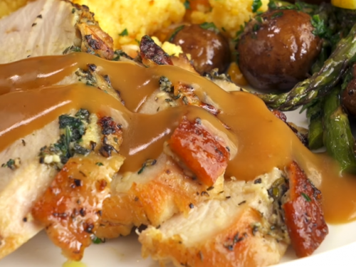 roast turkey with creamy mustard gravy recipe