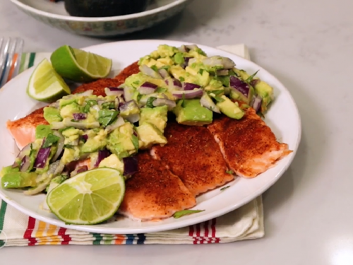 salmon with avocado salsa recipe