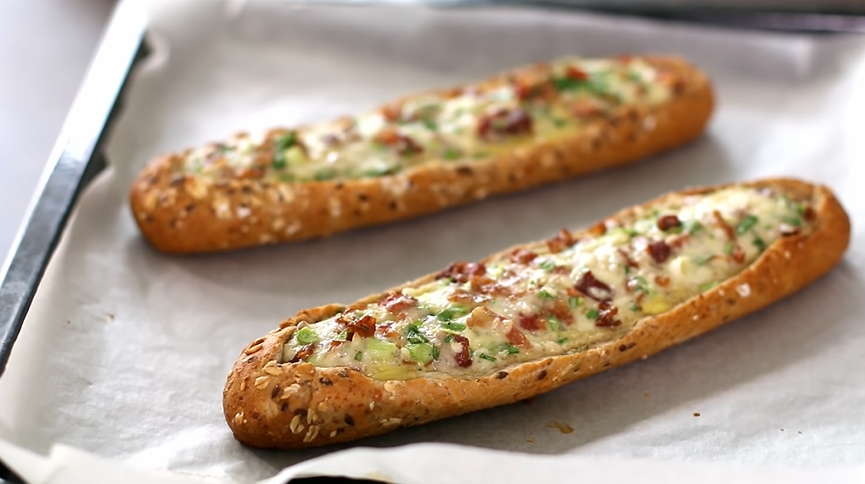 sausage stuffed french bread boats recipe