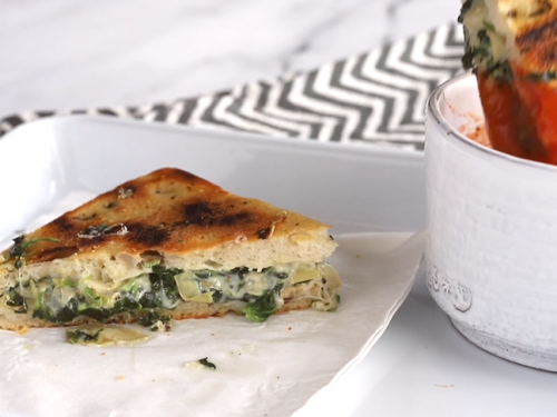 spinach artichoke grilled cheese recipe