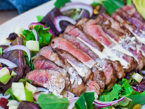 steak & artichoke salad with blue cheese dressing recipe