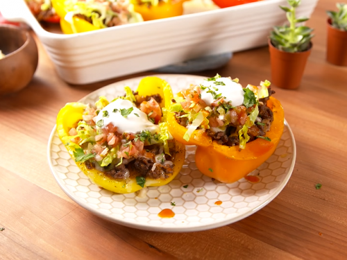 taco stuffed peppers casserole recipe