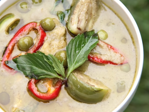 thai green curry with spring vegetables recipe