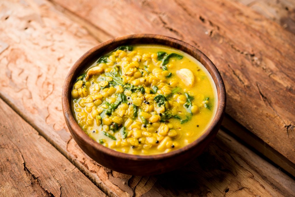 vegetarian palak moong dal recipe