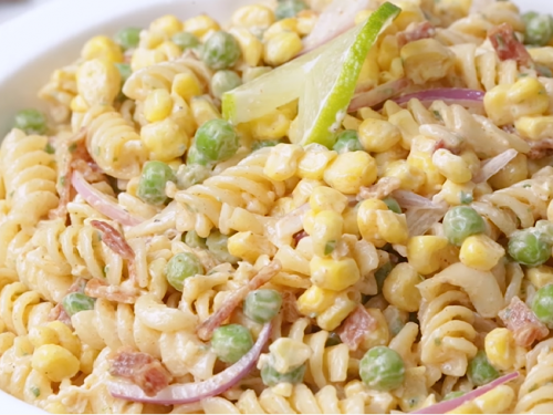 warm pasta salad with corn and zucchini recipe