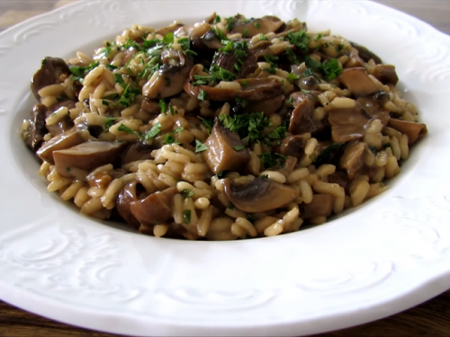 wild mushroom-and-red wine risotto recipe