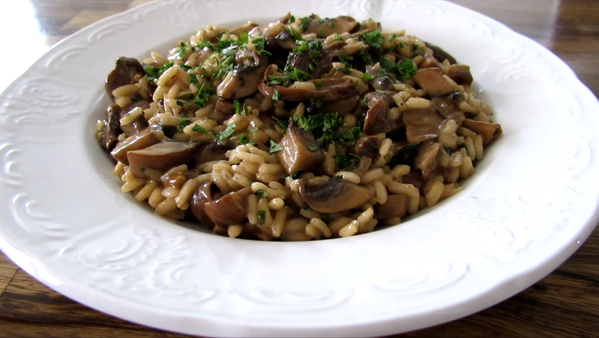 wild mushroom-and-red wine risotto recipe