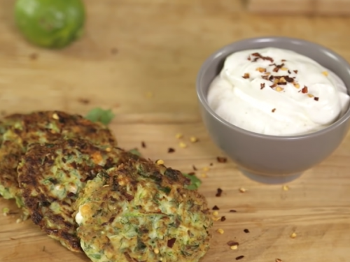 zucchini fritters with feta and dill recipe