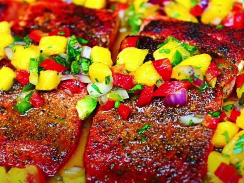 grilled salmon with cucumber mango salsa recipe